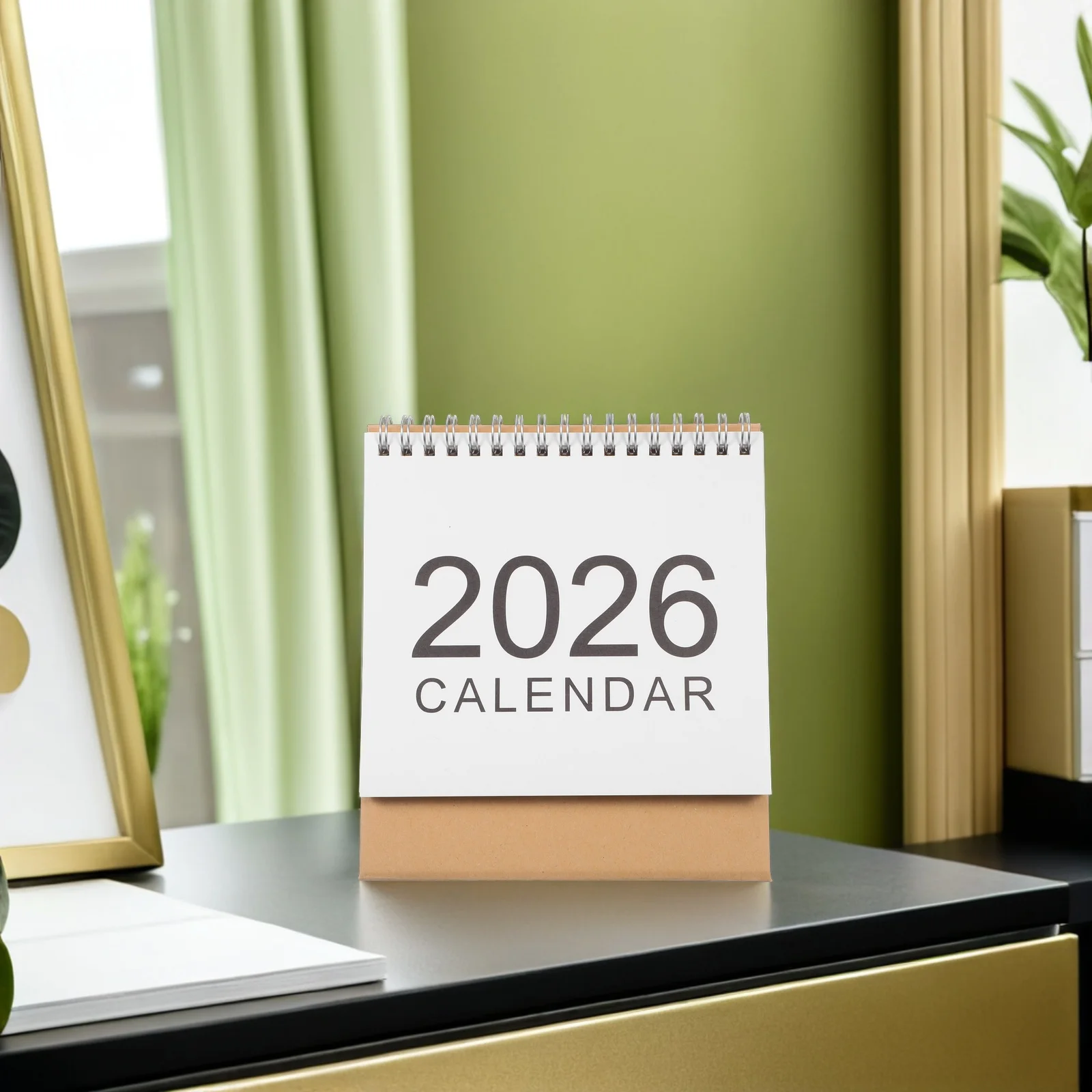 Desk Calendar 2026 Mini Size Standing Style Thick Pages Prevent Bleed Through Simple Design for Home Office Academic Scheduling