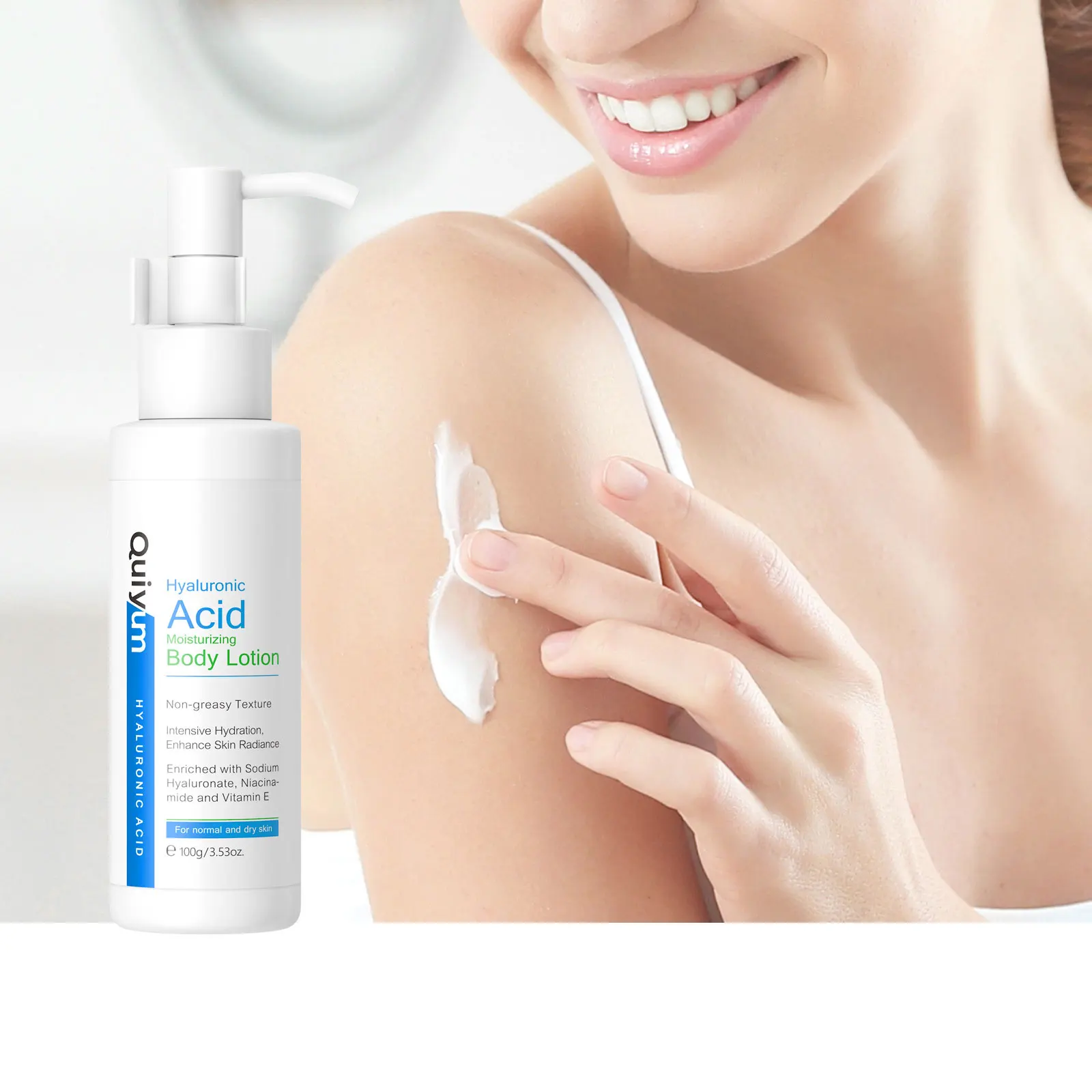 

QUIYUM Hyaluronic Acid Body Lotion 100g Moisturizing and Moisturizing and Nourishing Skin