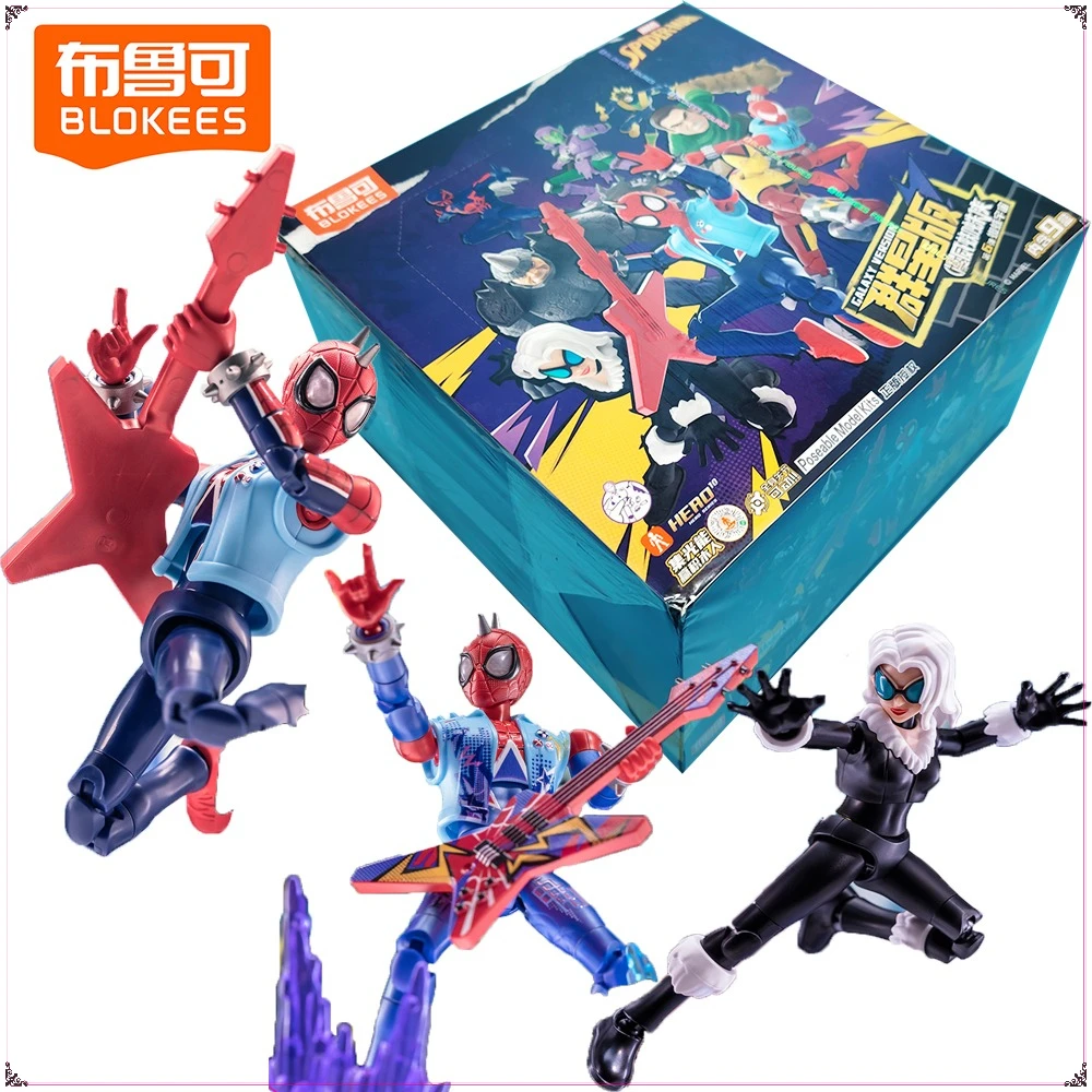 

Original BLOKEES Spider-man Galaxy Version Vol.6 Blind Box Poseable Model​ Peripheral Collection Toys Desktop Ornament Fun Gifts
