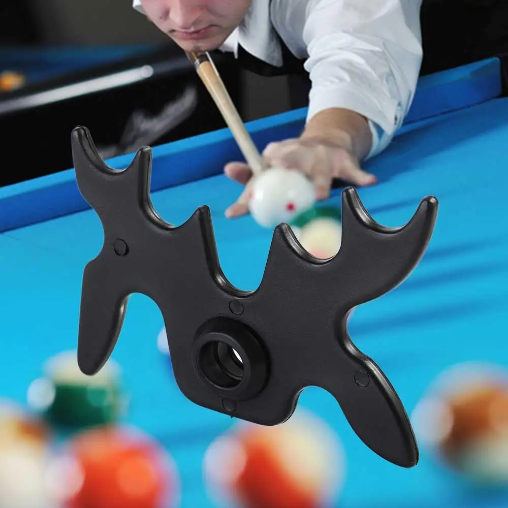 Queue-Rahmen, schwarz, Staghorn-Form, rutschfest, Brückenkopfhalter, Geweih, Rutenhalter, Snooker, Pool-Rack, Billard-Queue-Rack