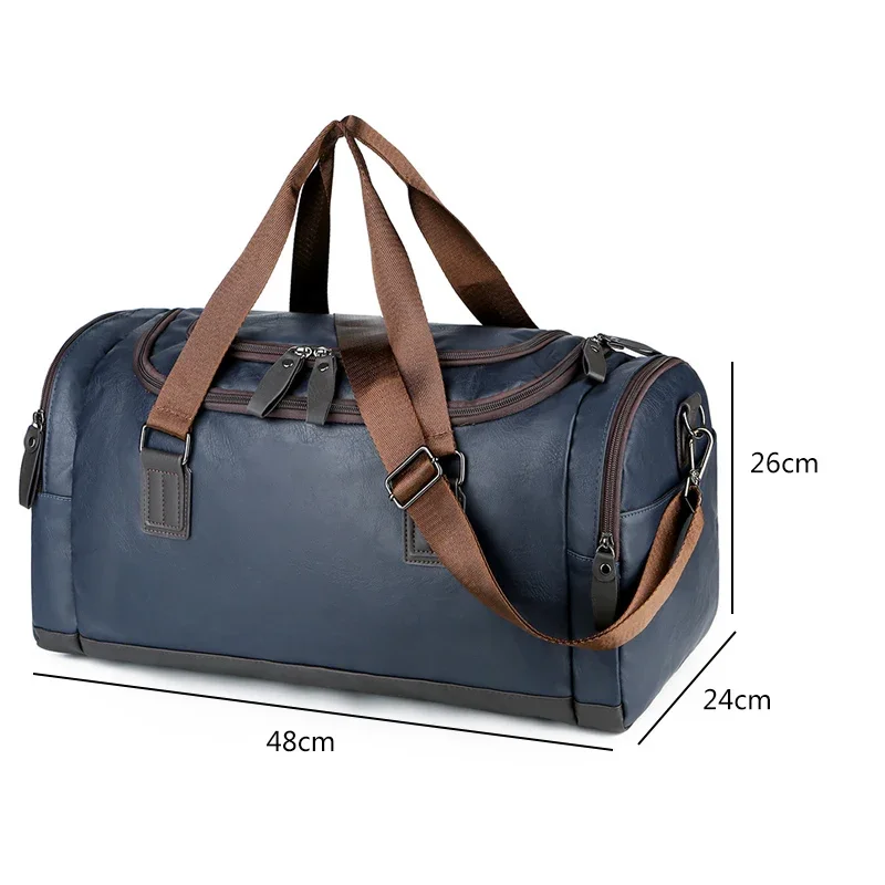 Luxury PU Leather Travel Bag Outdoor Women Travel Duffle Bags Men Waterproof Gym Bags for Weekend Dropshipping