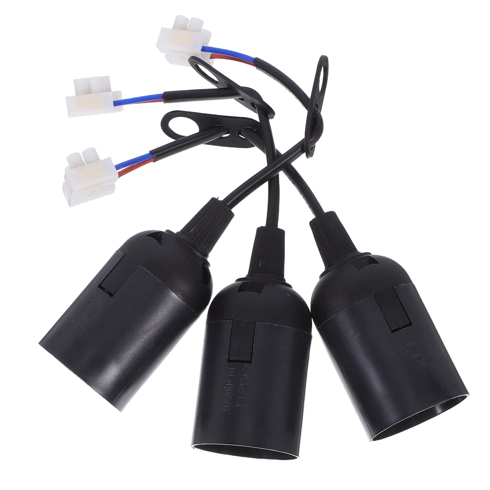 

3Pcs Hanging Lamp Accessories E27 Plastic Lamp Holder Terminal Bulb Socket Screw-in Fixture Replacement for Indoor Pendant