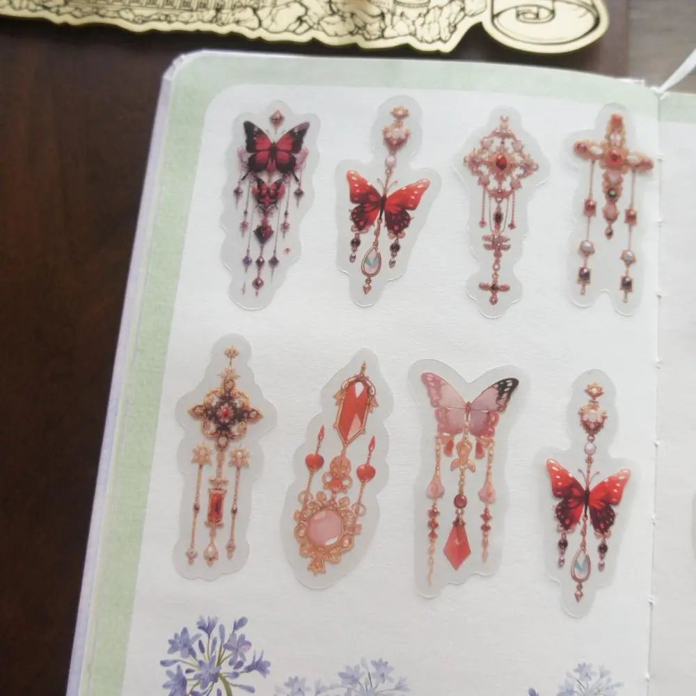 

38pcs Jewelry and Gemstone Pendant Style PVC Sticker Scrapbooking DIY Gift Packing Label Decoration Tag
