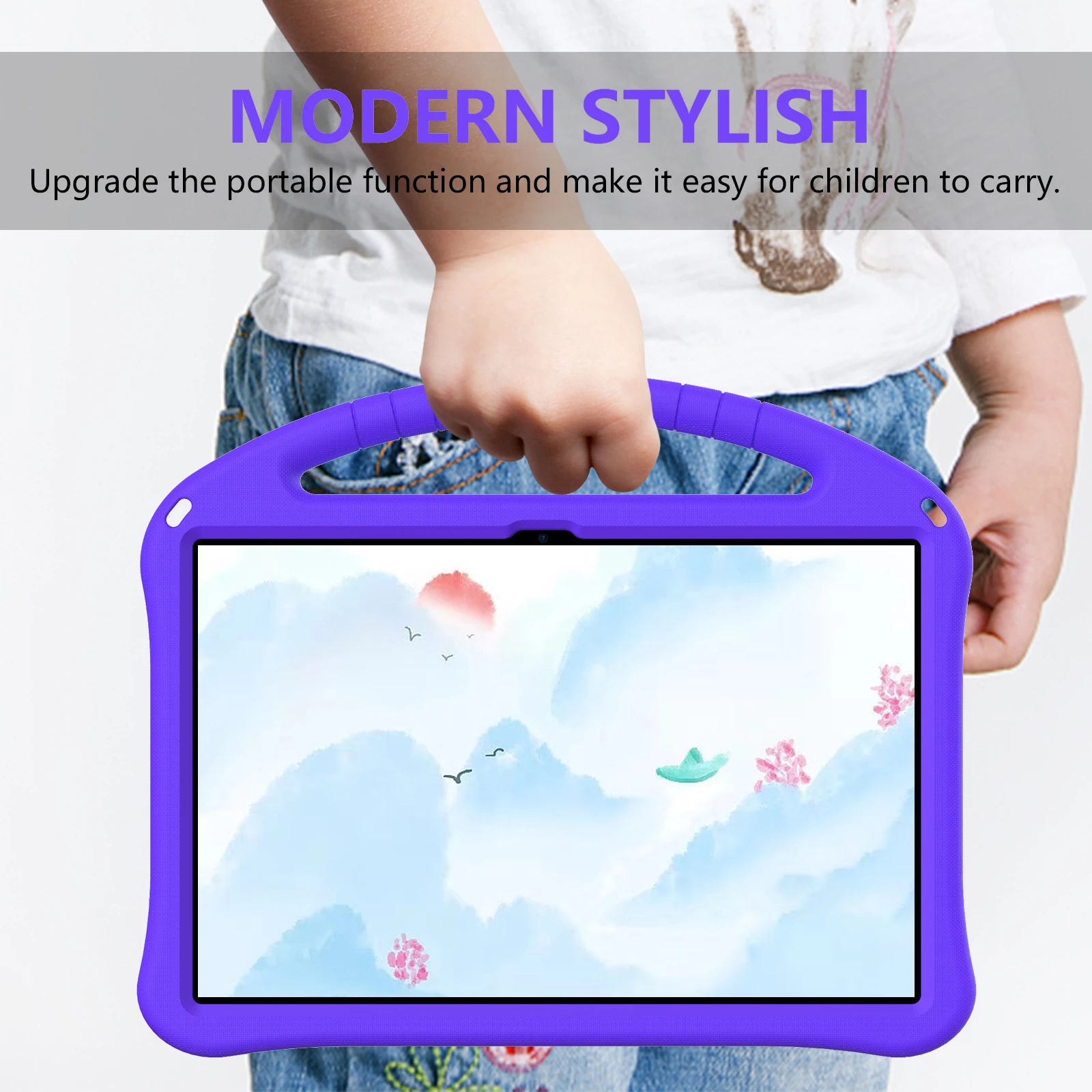 For Lenovo Tab P12 2025 Xiaoxin Pad Pro 12.7inch TB-370FU TB-371FC Kids EVA Case Protector Shockproof Stand Handheld Case