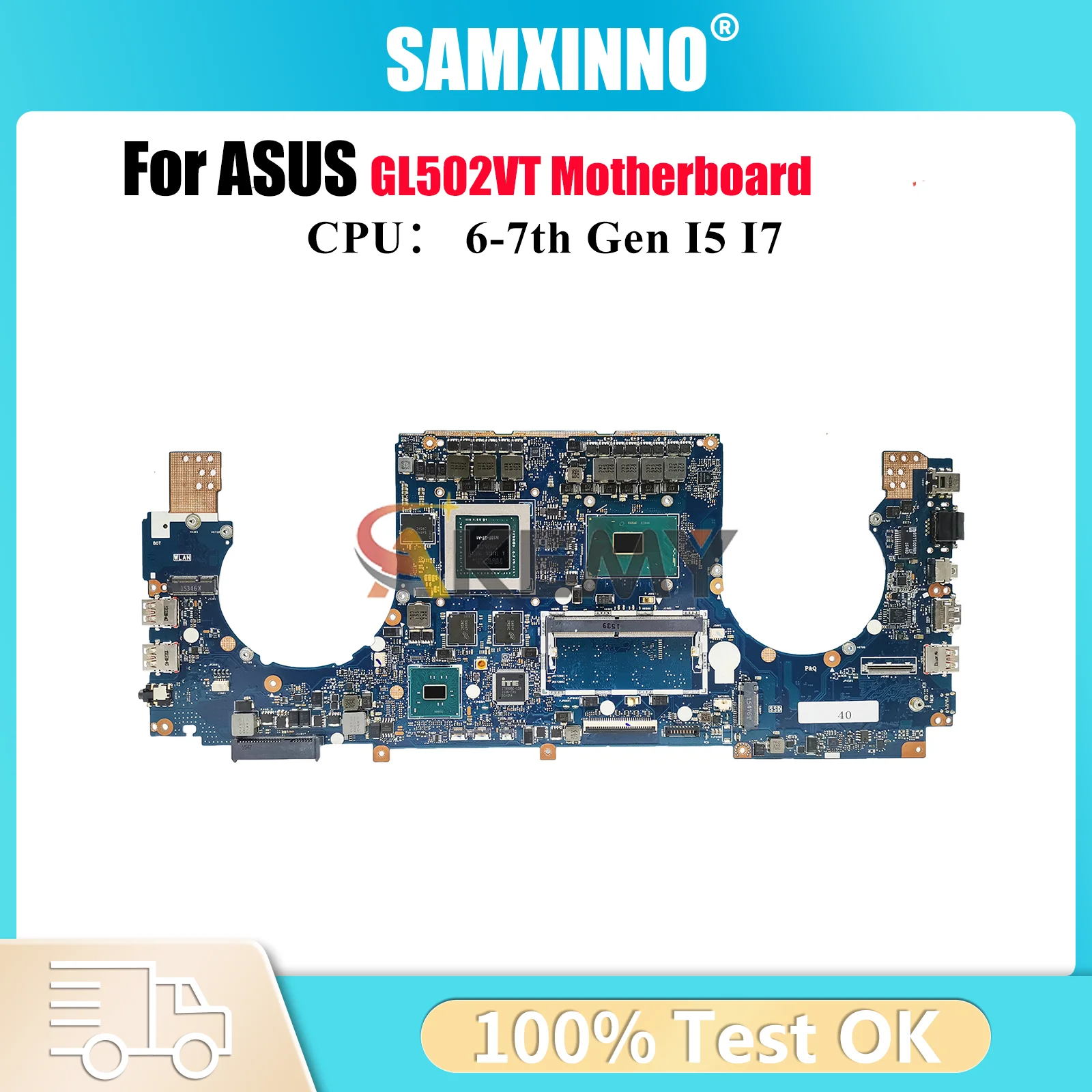 

GL502VT Laptop Motherboard For ASUS ROG Strix GL502VMK GL502V GL502VM Notebook Mainboard With I5 I7 CPU 100% tests OK fast ship