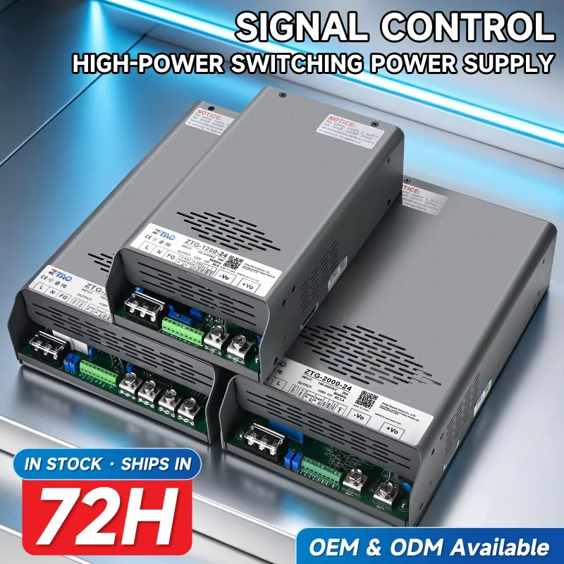 Analog Signal Control Voltage and Current 0-5V 0-10V 180-264V Input Voltage 1000W-5000W Single Output Switching Power Supply 24V