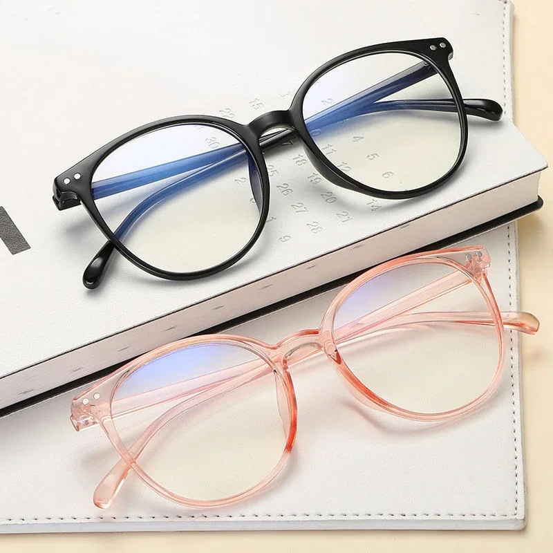 New Artsy Round Frame Anti-blue Glass Women's Frame Trend Retro Glasses Anti Blue Light Glasses Computer