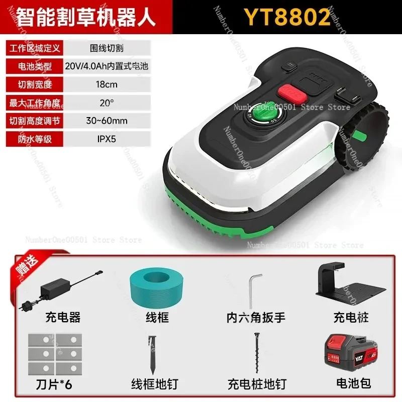8802 Automatic Robotic Lawn Mower Cordless Grass Cutter