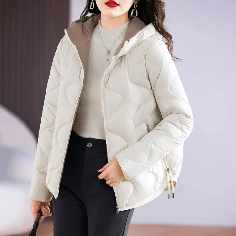 

Winter Jacket Women 2025 New Korean Hooded Down Cotton Coat Female Parkas Thick Warm Cotton-Padded Jacket Outwear High Quality