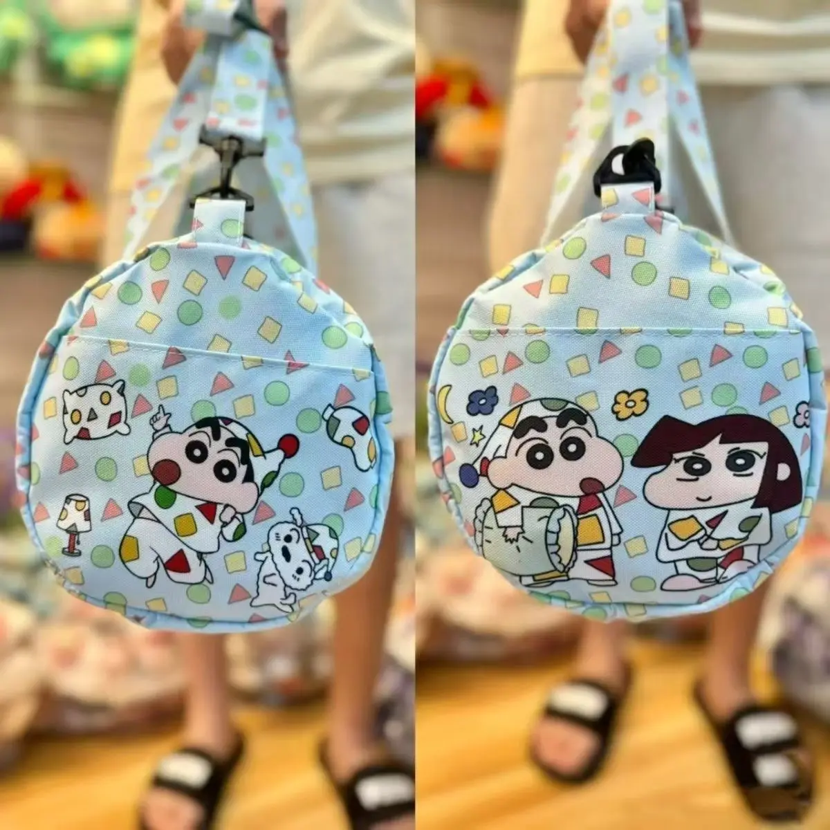 Crayon Shin Chan Fitness Bag Handbag Sturdy Lightweight Large Capacity Multifunctional Cartoon Outdoor Travel Cute Cartoon Bag