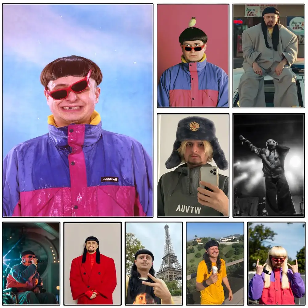 Weird Pop Rap O-Oliver Tree Poster  Self-adhesive Art Waterproof Paper Sticker Coffee House Bar Room Wall Decor