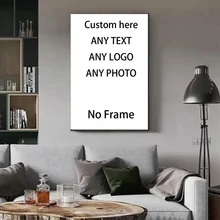 Customizable Frameless Canvas Wall Art - Personalized with Any Text, Logo, or Photo for Weddings, Pets, Family & Birthdays