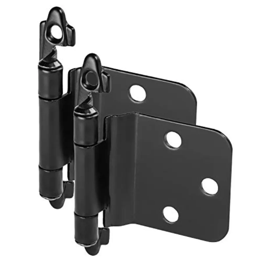 

Pair Pack - 16890-FB Flat Black Cabinet Hinge Variable Overlay with 30 Degree Reverse Bevel Pair [16890-FB