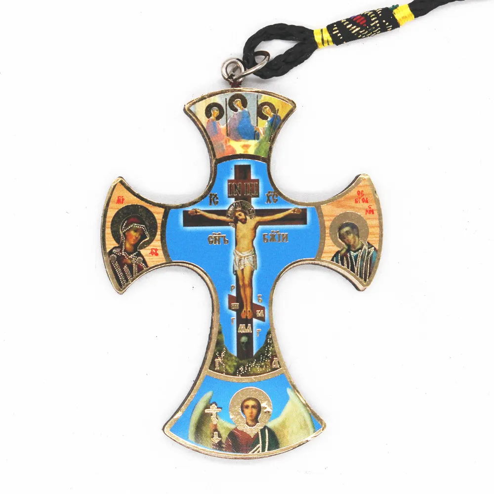 

Jesus Cross Orthodox Wood Christ Catholic Church Utensils Religious Prayer Crucifix Christmas Gift