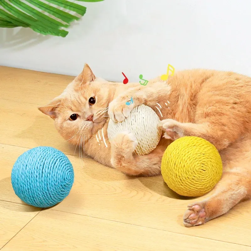 

Новая игрушка для кошек 2026: Супербольшой сизалевый мяч из бумажной веревки – прочная игрушка для когтей, для снятия скуки и развлечения кошек