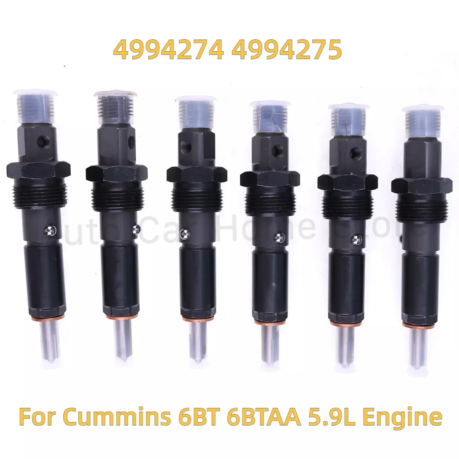 4994274 4994275（Set of 6 ）New Fuel Injectors For Cummins 6BT 6BTAA 5.9L Engine