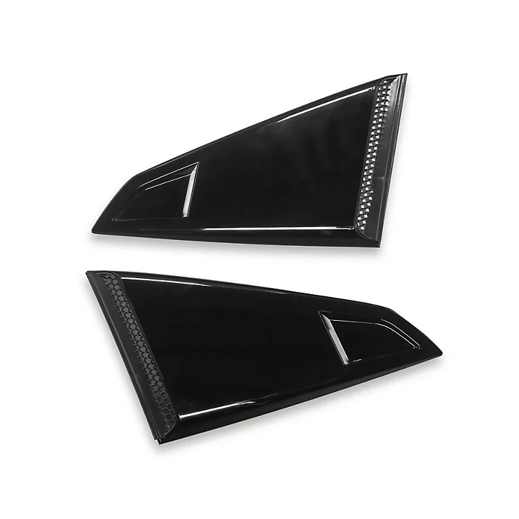 Quarter Window Scoops Gloss Black For Ford Mustang For S650 Mustang Fastback 2024-2025
