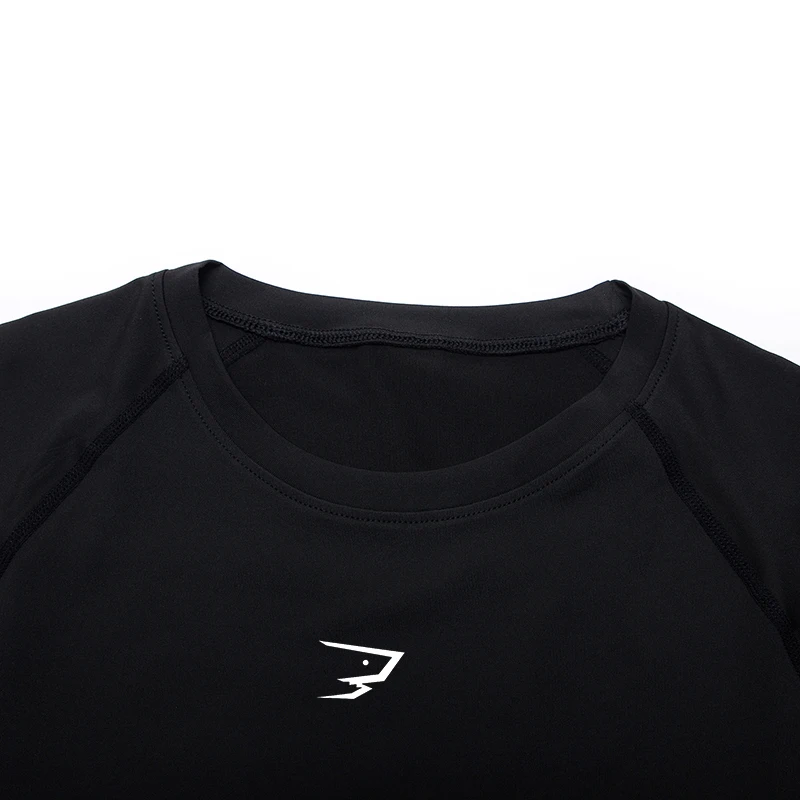 الرجال تشغيل ضغط تي شيرت قصير الأكمام الرياضة تيز رياضة اللياقة البدنية قمصان رياضية الذكور الركض رياضية أوم قميص رياضي بلايز #4