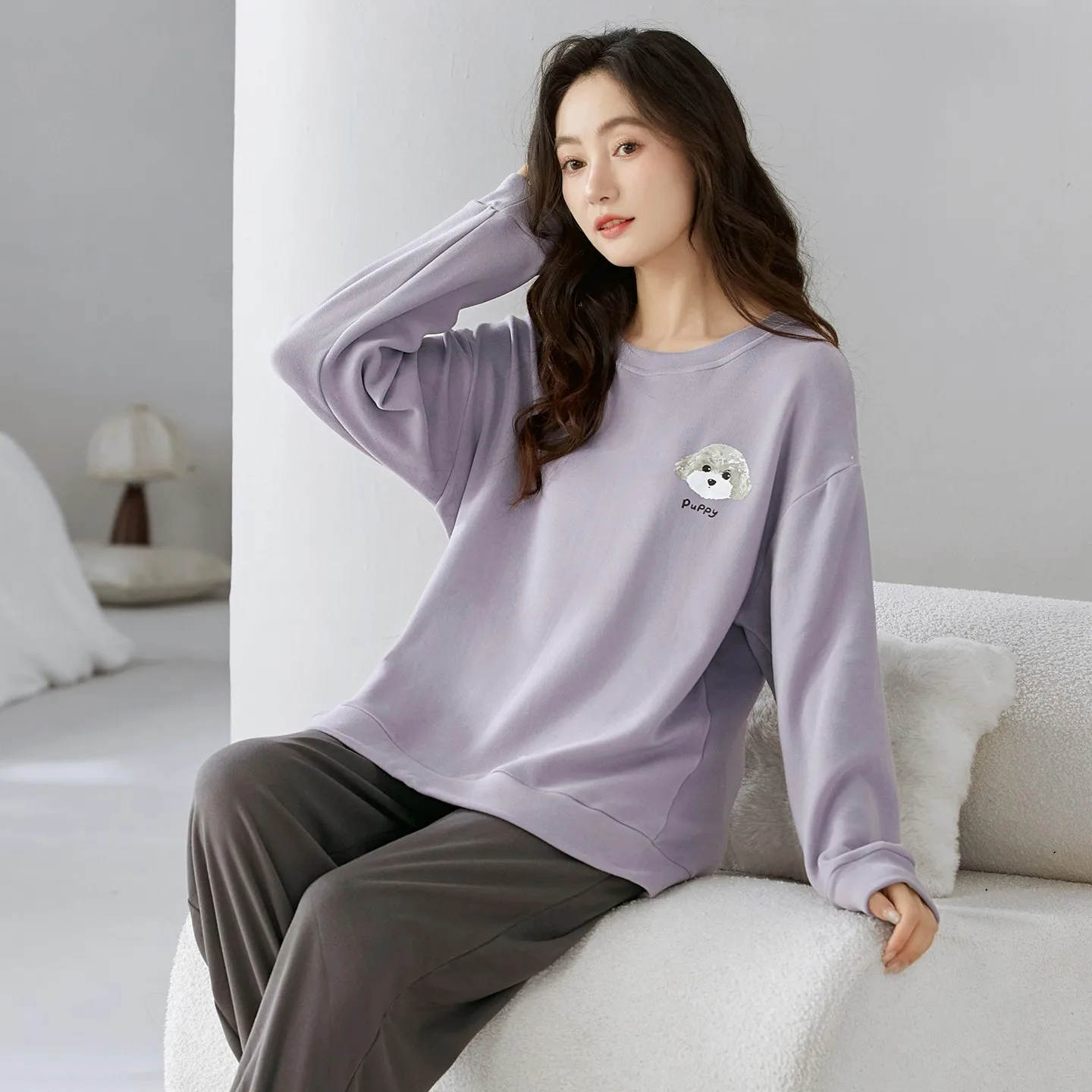 

Pajama Sets Silk Woman Star Graphic Pajamas Spring Thin Chiffon Ladies Sleep Set Light Airy Breathable Sweet Lovely Kawaii Youth