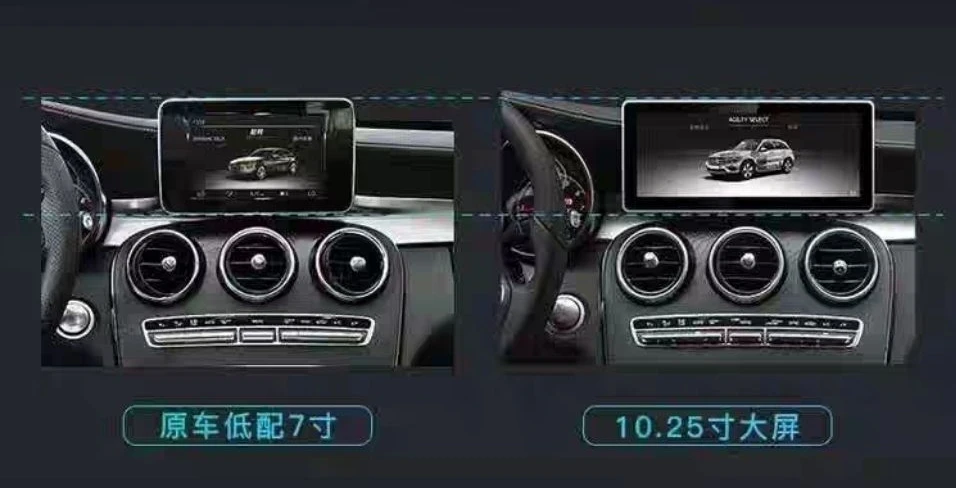 

CarPlay Wireless For Mercedes Benz C Class W205 GLC X253 2019-2023 Radio IPS Screen Android 12 Auto Multimedia Player Navi DSP