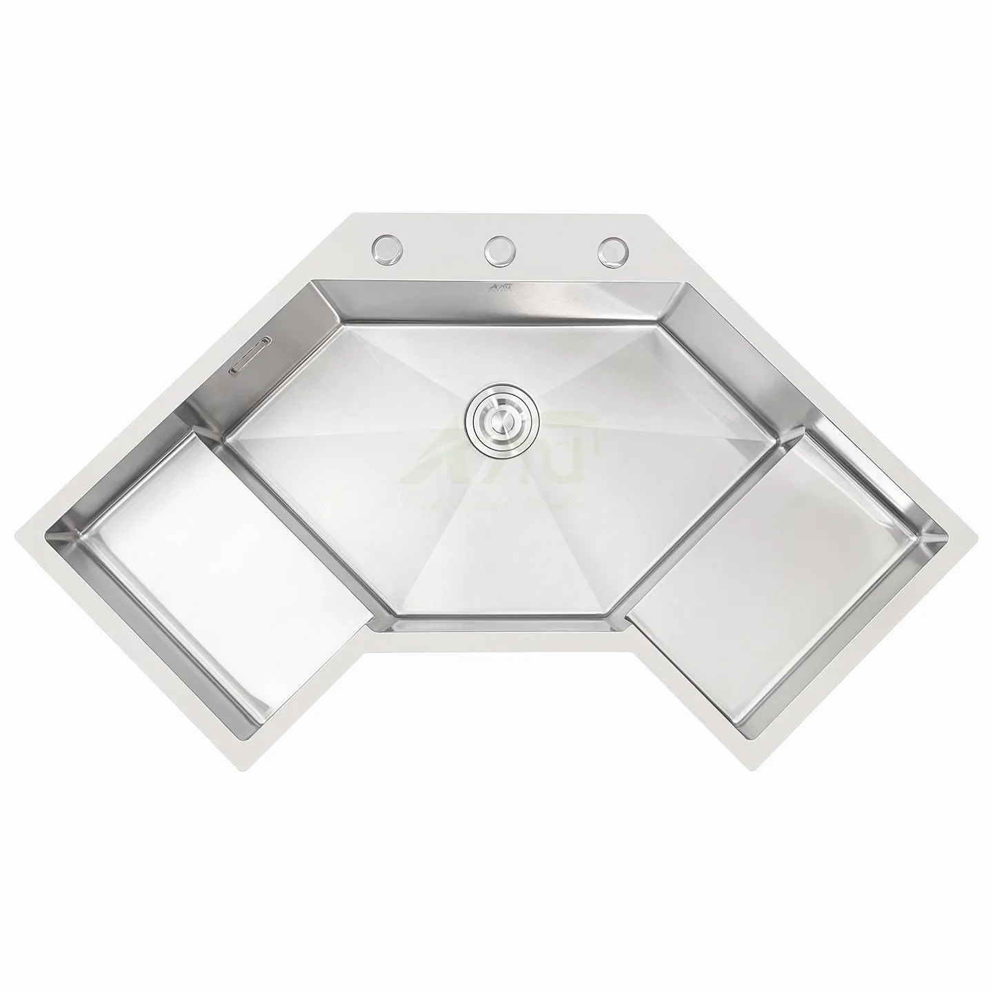 Germany Amr 304 Diamond Step Corner Sink Dishwashing Large Single Basin Villa Large Flat Floor Special-shaped Vegetable Washing