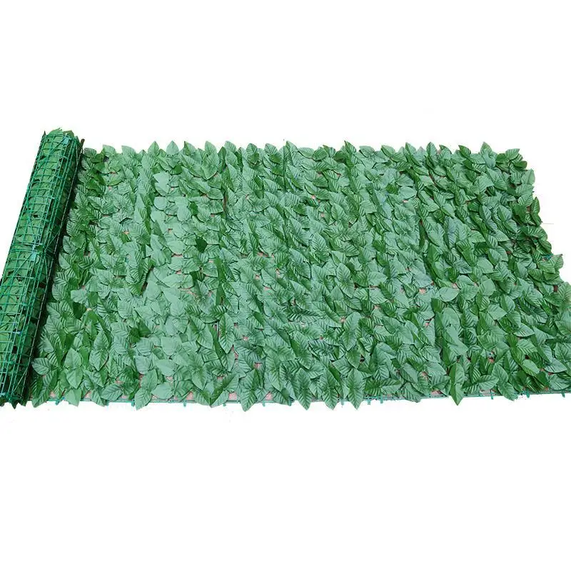 Faux Greenery Hedge Fence Panels Artificial Leaf Privacy Screen 1M/ for Garden Yard Balcony Outdoor Decoration