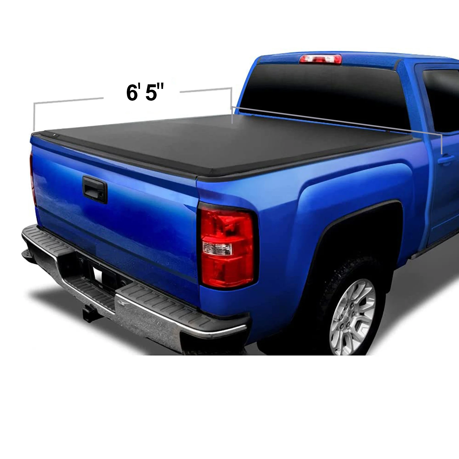 Factory wholesale Soft Three-Fold Universal Truck Bed Cover Multifunctional Tailboard 6.5FT For  Tundra