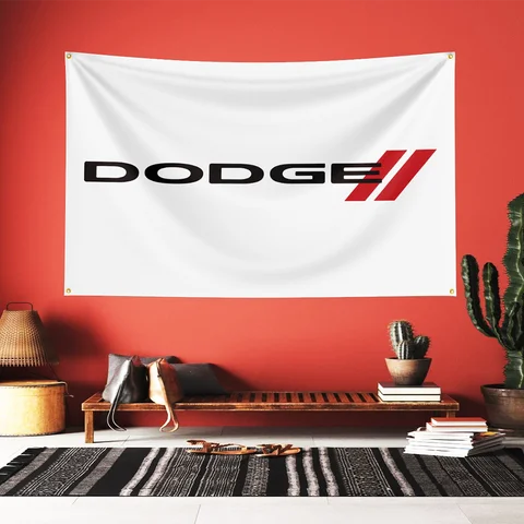 3X5FT D-Dodges 게임 플래그 배너 4홀 폴리에스테르 야외 장식 룸 차고 정원