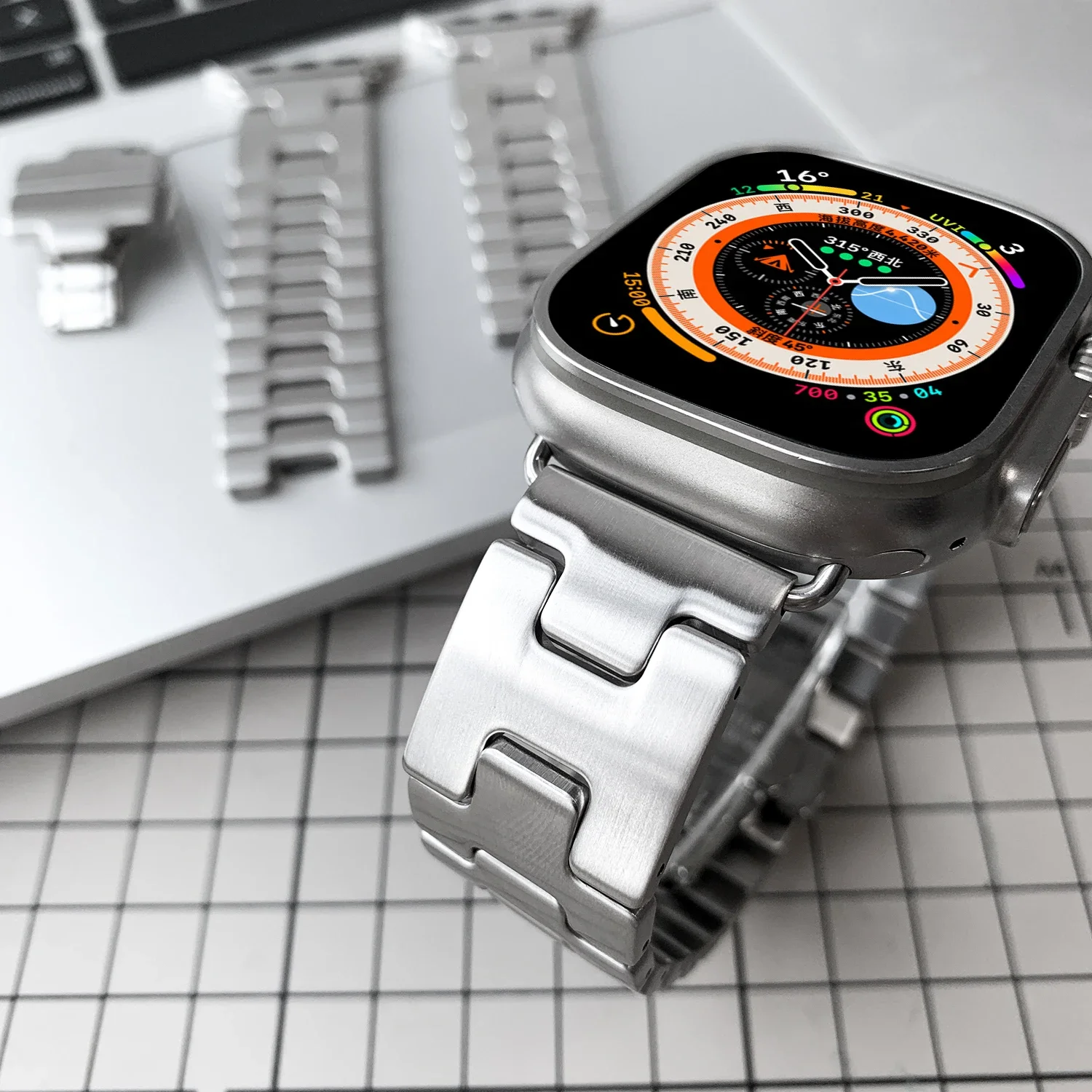 

Kebitt High Quality Satine H Strap For Apple Watch Series 11 Ultra123 10 9 Stainless Steel Band Iwatch 46MM 42MM 41mm 45mm 49MM