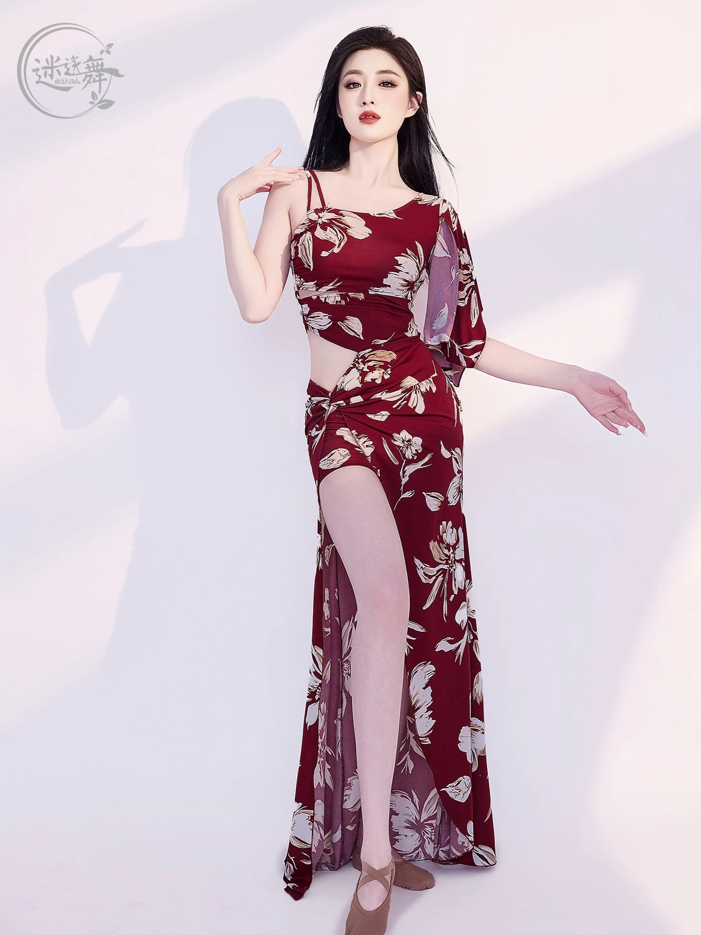 Kostium do tańca brzucha, spódnica z nadrukiem, strój do występów na stole, zakrywający brzuch, orientalny zestaw do ćwiczeń tańca, spódnica DW312