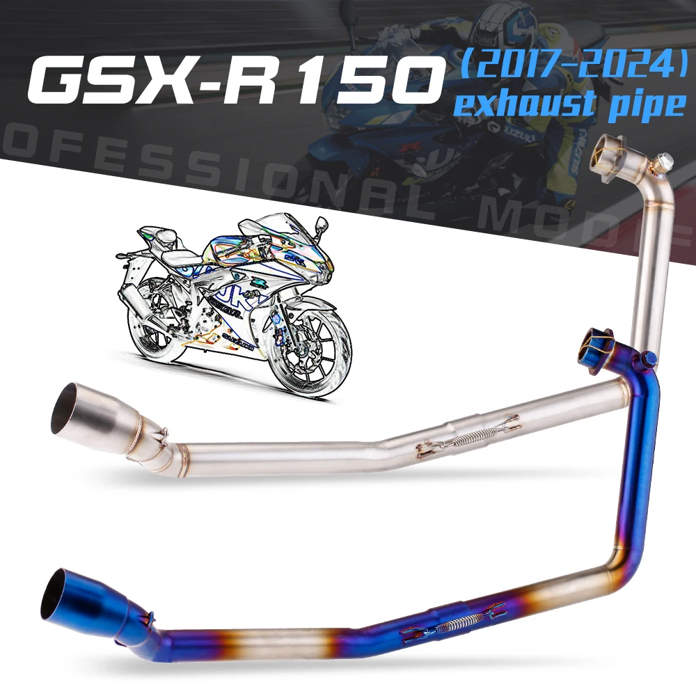 

Для Suzuki GSXR150 GSXS150 GSXR125 GSXS125 51 мм мотоциклетная полная система соединительная труба среднего звена 2017-2024