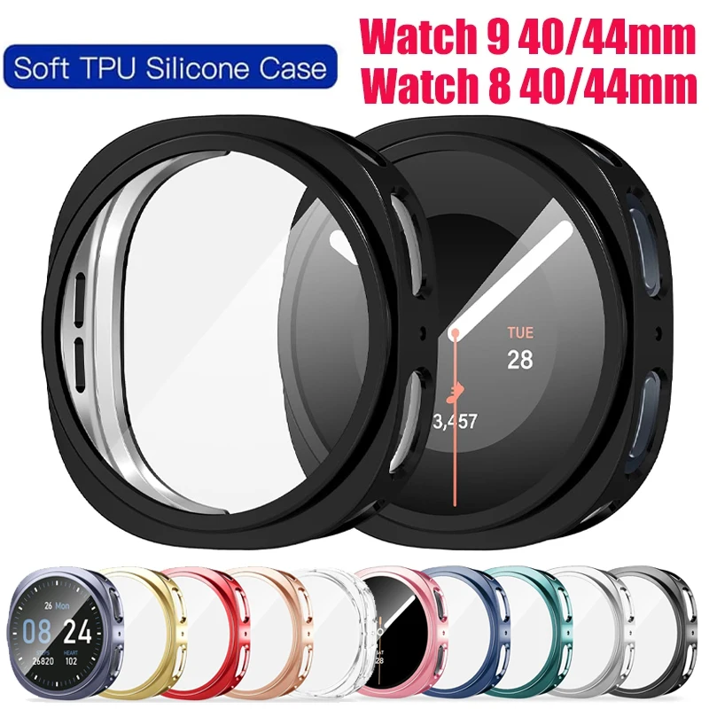 Silikon-TPU-Hülle für Samsung Galaxy Watch 9 40mm 44mm Vollständige Abdeckung Stoßfänger Weiche TPU-Schutzhülle für Watch 9 8 40mm 44mm