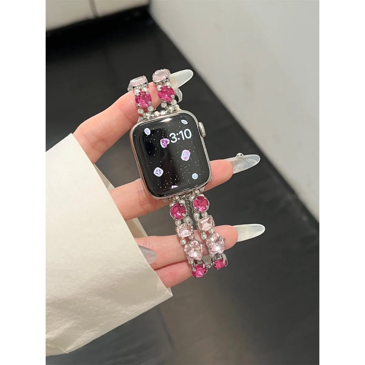 Cinturino per orologio in acciaio inossidabile per gioielli per iWatch Ultra 2 Series 10/9/8/7/6/5 Cinturino per orologio alla moda 42/44/45/46/49mm 38/40/41mm_voghion.com