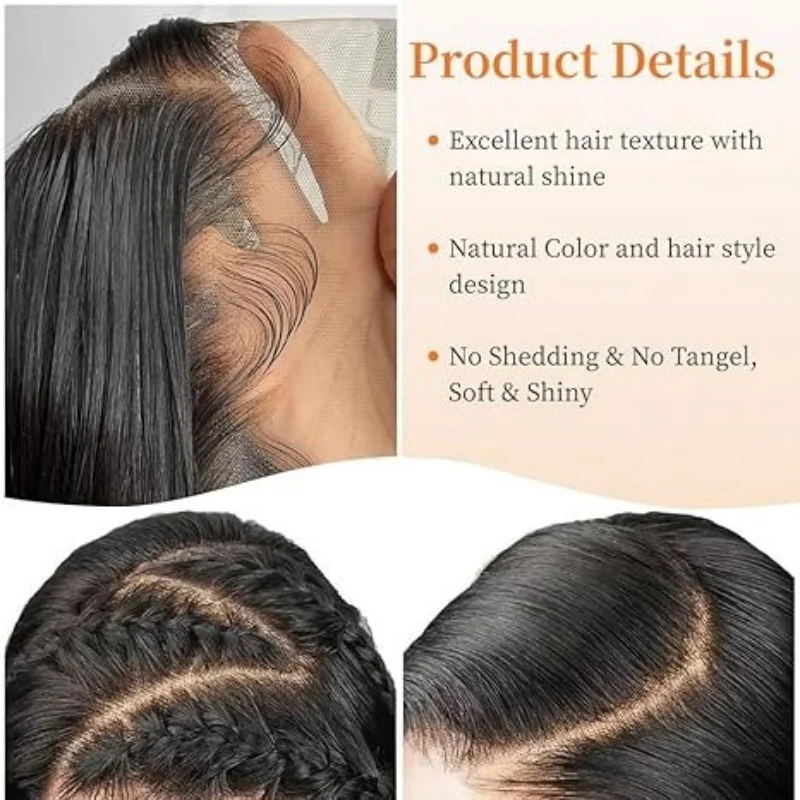 اللون الطبيعي الجسم موجة الباروكات 40 بوصة HD الدانتيل الباروكات الشعر البشري 13x6 220 الكثافة أمامي الدانتيل خصلات الشعر المستعار الإنسان للنساء #4