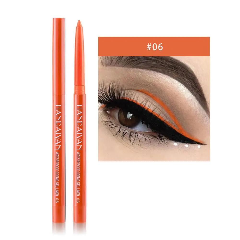 Koreaanse Matte Eyeliner Gel Potlood Gemakkelijk Te Dragen Kleurrijk Geel 20 Liner Oog Wit Blauw Kleur Make-Up Pen Cosmetica Vrouwen Oog Y9i0