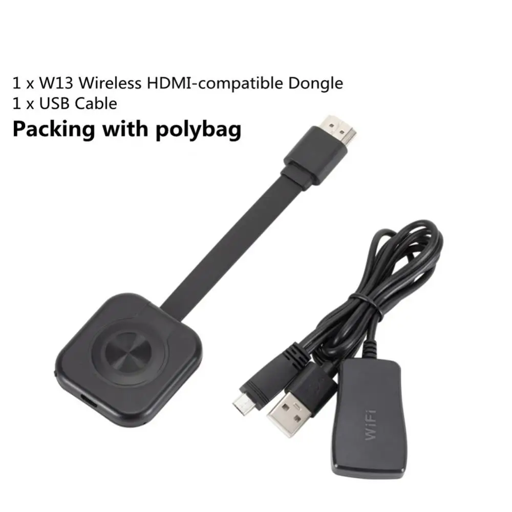 Dongle de exibição sem fio WiFi, TV Stick, adaptador de vídeo, Airplay, tela DLNA, espelhamento compartilhado, iPhone, IOS, telefone para TV, 1080p