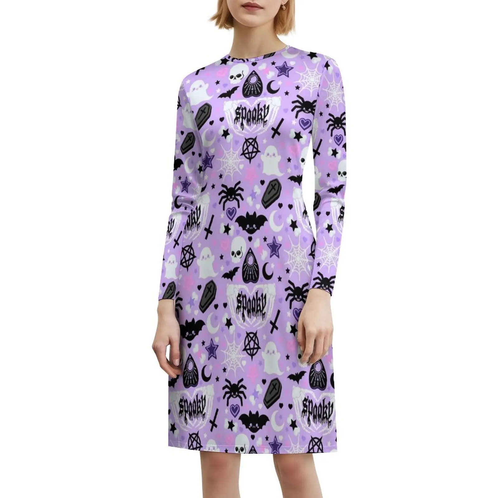 فستان باستيل قوطي على شكل قلب فستان أنيق للحفلات الصيفية للنساء للهالوين كاواي فستان لطيف مخيف للفتيات #6