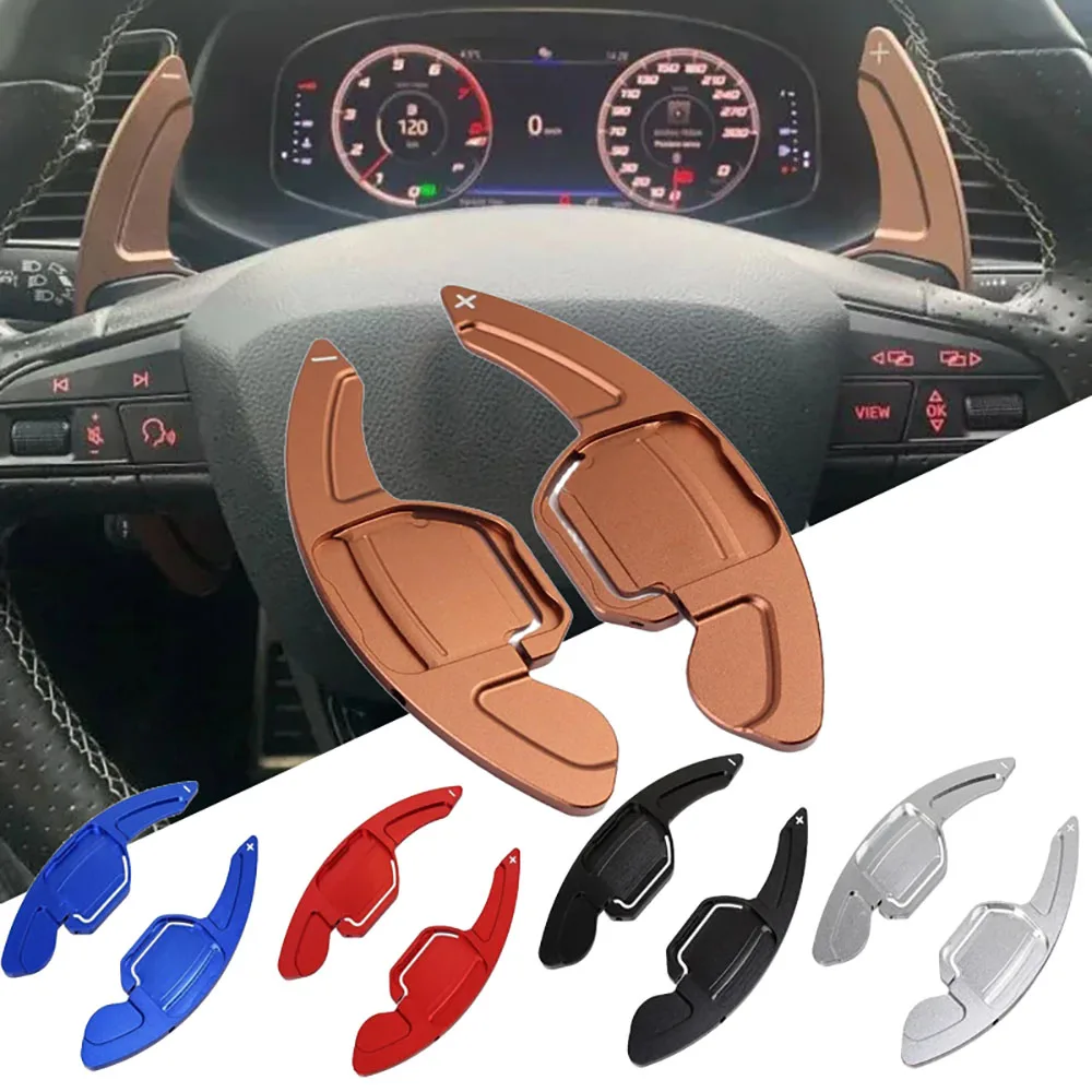 

Shift Paddles For Seat Leon Cupra 5F Ibiza 6F Arona Ateca Leon ST Alhambra Aluminum Steering Wheel Paddle Shifter Extension 2PCS