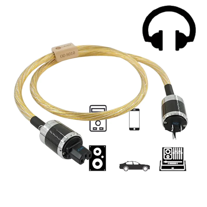 

Nordost Odin Gold 8N-OCC Tri-Shield Power Cord with Carbon Fiber & Gold-Plated IEC (HiFi CD/Filter)​