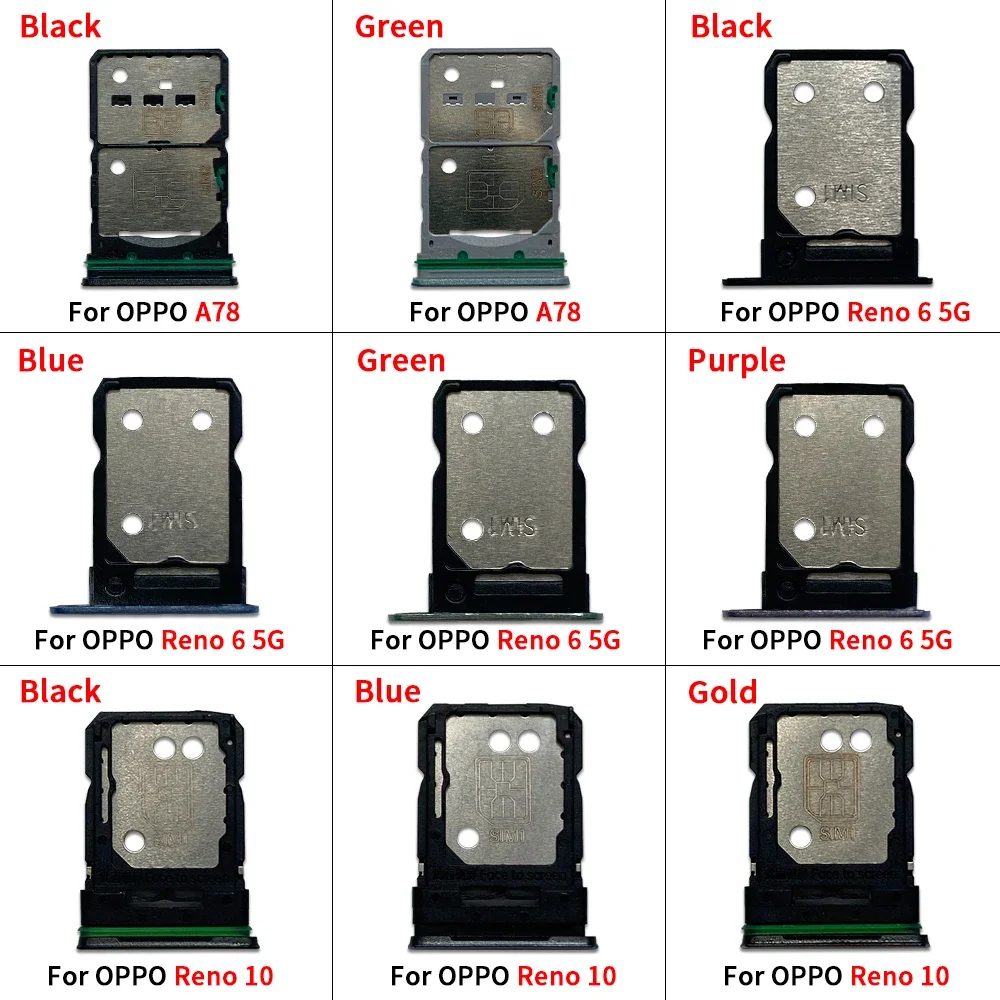 سيم بطاقة المقبس فتحة صينية قارئ حامل مايكرو SD محول ل ممن لهم A78/لرينو 6 5G 8 لايت برو 10