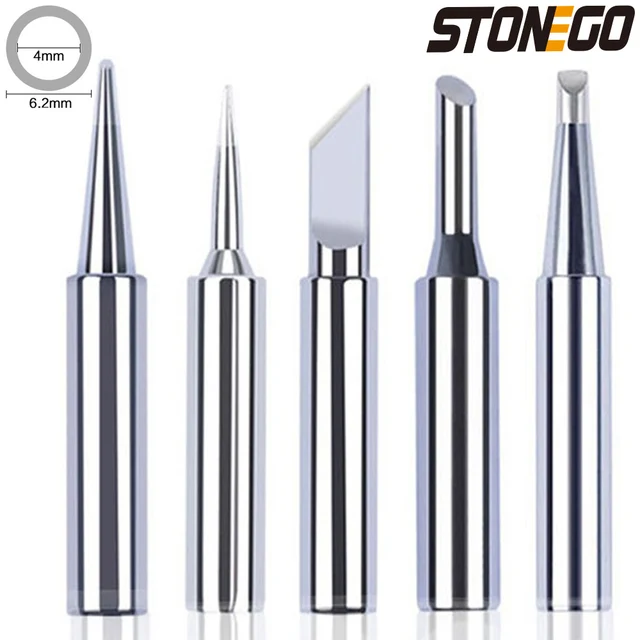 STONEGO 5 sztuk/10 sztuk groty lutownicze zestaw głowic lutowniczych DIY elektryczna lutownica wymiana końcówki naprawa