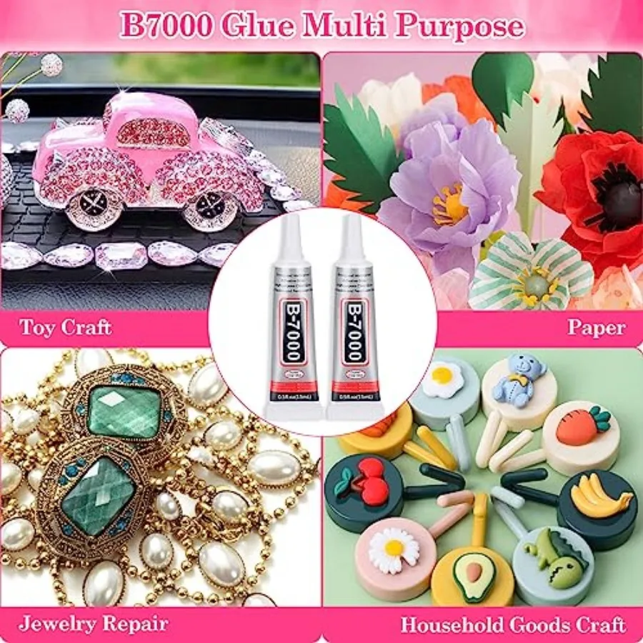 200Pcs Craft Gems with 2Pcs B7 - огляд і ціна Embellishment Glue Craft