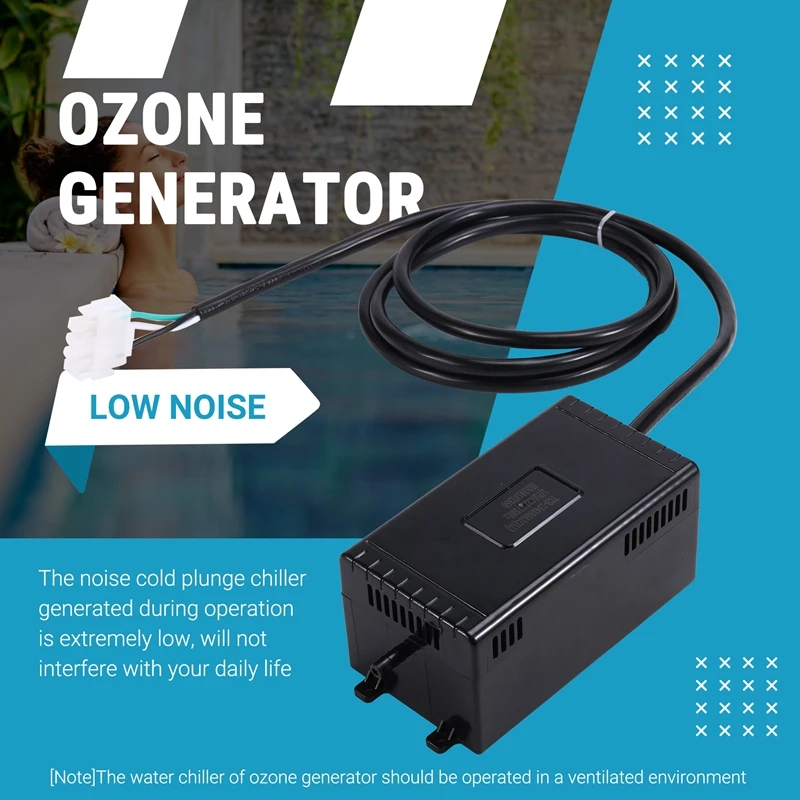 200Mg/H Ozone Generator Ozone Generator Water Keep Cold Plunge Clean  For SPA Pool Accessories AC220V AMP Plug