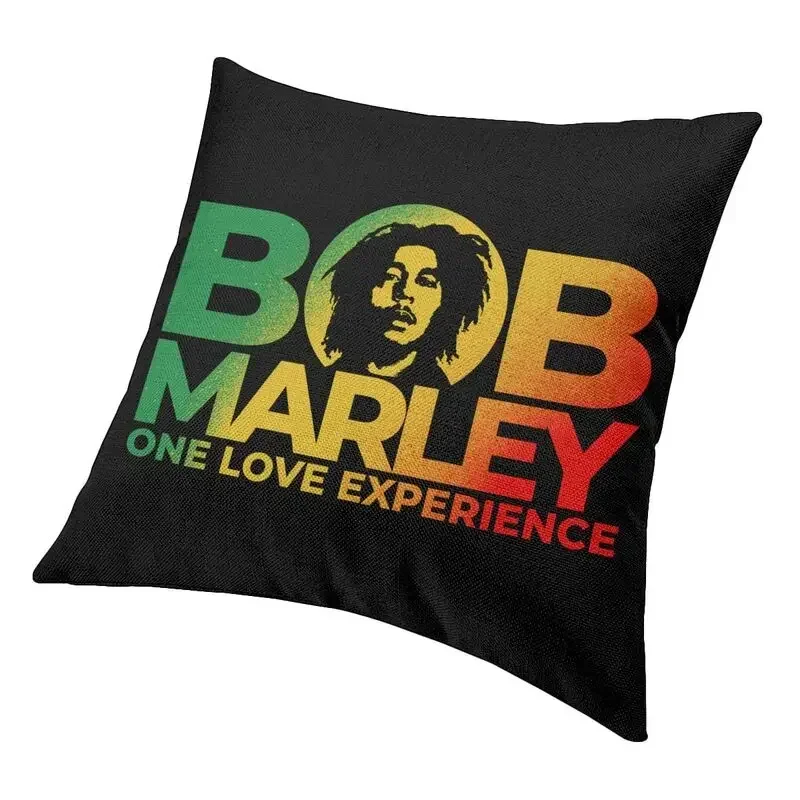 Jamaica Singer Reggae Rock Bob Marley Cushion Cover 40x40 cm Velvet Throw Pillow Case for Sofa Home Decor Pillowcase Dakimakura