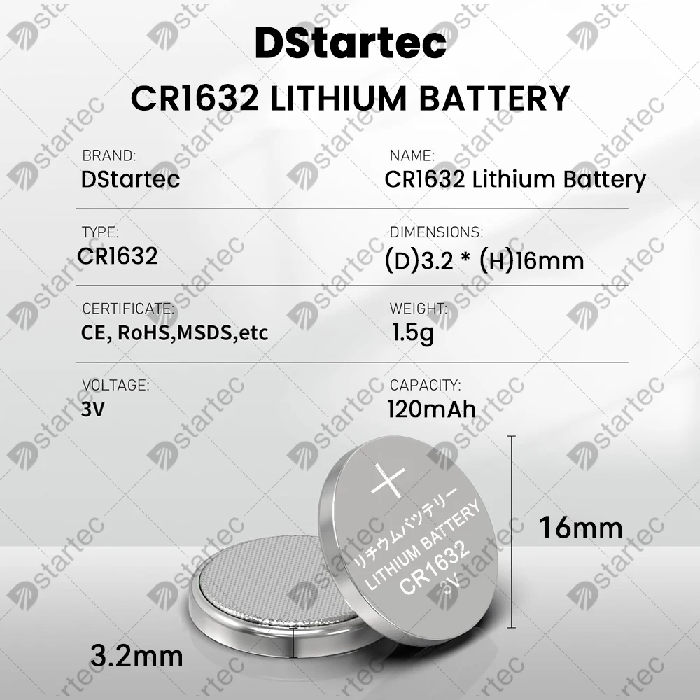 CR1632 CR 1632 Lithium Batteries For Toys Clock Watch Remote Control DL1632 BR1632 CR1632-1W LM1632 ECR1632 3V Button Coin Cell