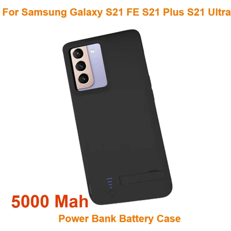 For Samsung Galaxy S21 FE S21 Plus S21 Ultra Battery Case Battery Charger Case Power Bank Battery Case 5000 Mah