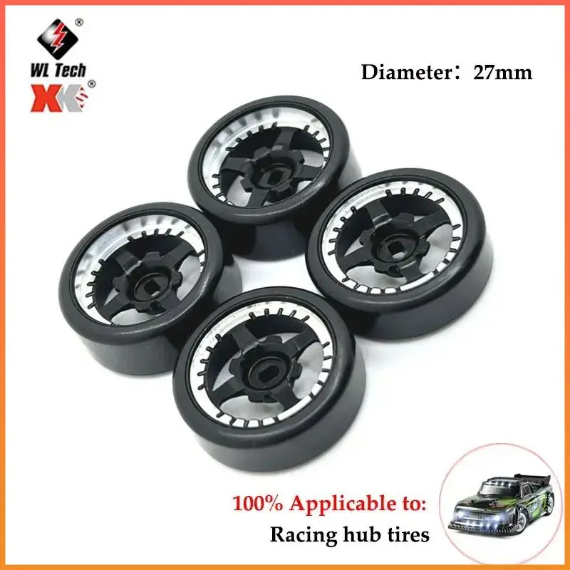 Metal Slick Wheel para Wltoys, RC Car Drift Tire, Crawler Parts, 284131, K969, K979, K989, K999, P929, P939, 1:28, 4pcs