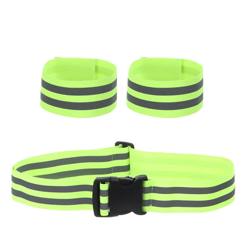 2 Reflective Strips Running Night Walking Luminous Wristband Glow Belt Reflective Band Strap Safety Reflective Straps