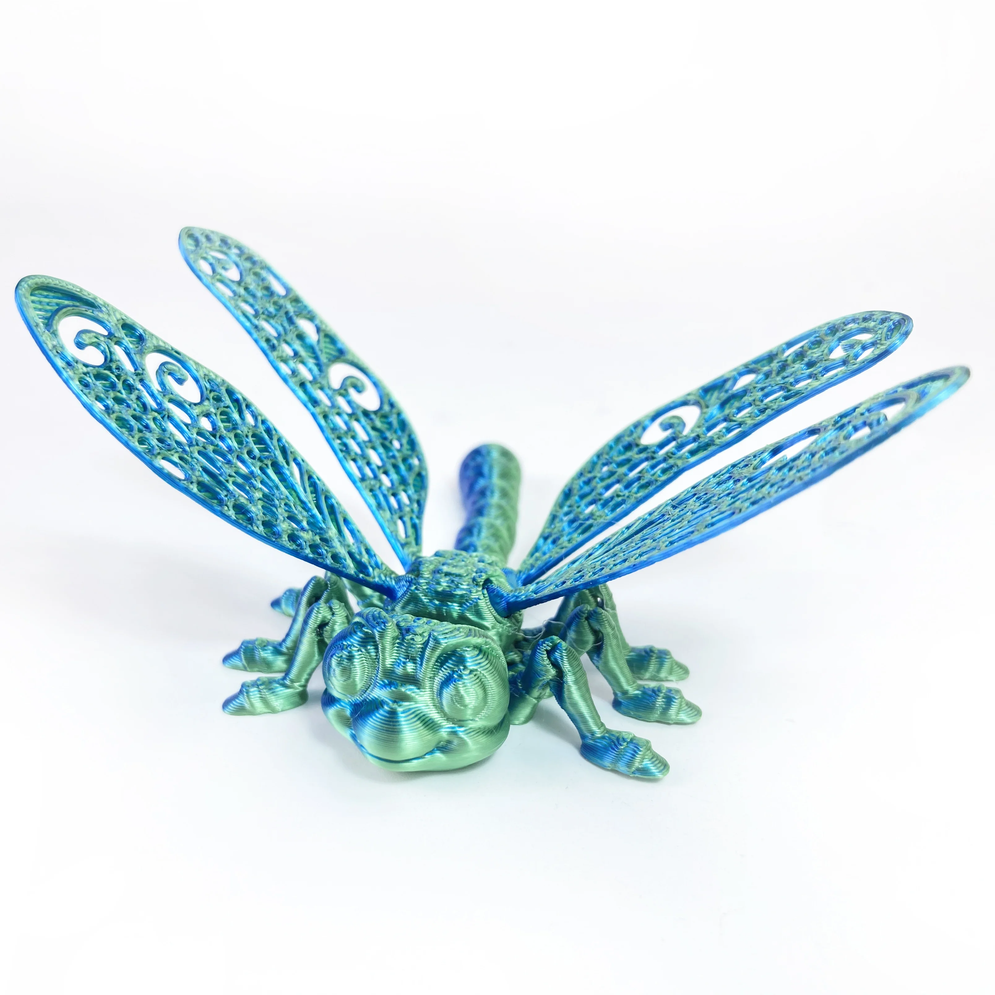 اليعسوب ثلاثية الأبعاد بمفاصل متحركة، ديكور مريح متعدد الألوان للمنزل والمكتب - هدايا مثالية للحفلات أو هدية إبداعية، Dragonflie