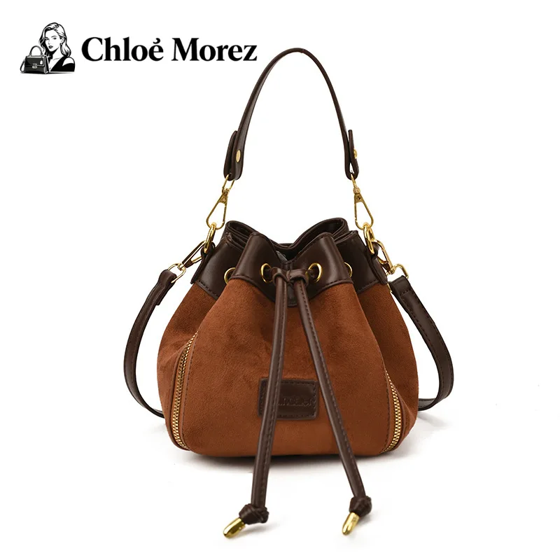 

Women's Bag Fashionable Contrasting Color Retro Shoulder Bag, Women's Crossbody Carrying Bucket Trendy